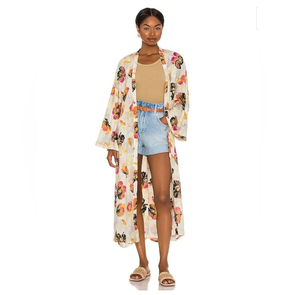 NWOT Free People Jorja Duster Kimono Size Medium - Picture 3 of 16